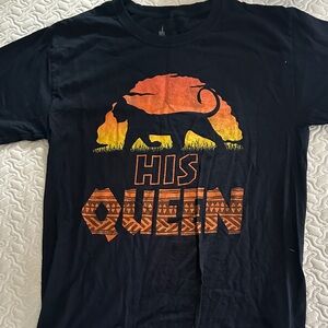 Disney Black and Orange 'His Queen' T-Shirt